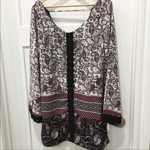 BLUE Rain Francesca’s paisley shift dress size large